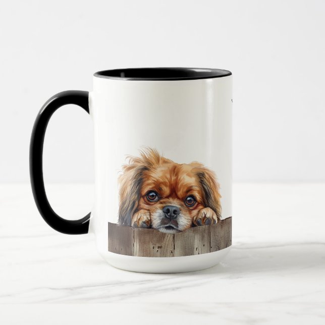 Tibetan Spaniel Dog Mug (Left)