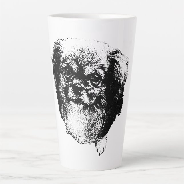 Tibetan Spaniel Dog Mug – Ink Style Portrait (Front)