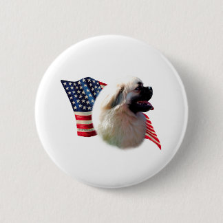 Tibetan Spaniel Flag Button