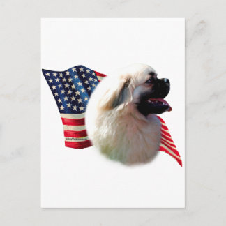 Tibetan Spaniel Flag Postcard