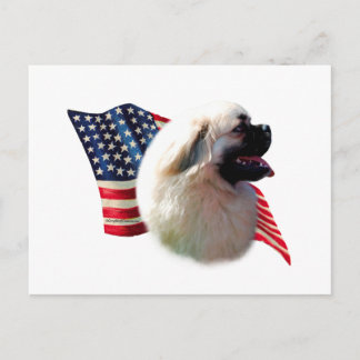 Tibetan Spaniel Flag Postcard