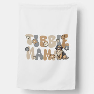 Tibetan Spaniel Groovy Tibbie Mama House Flag