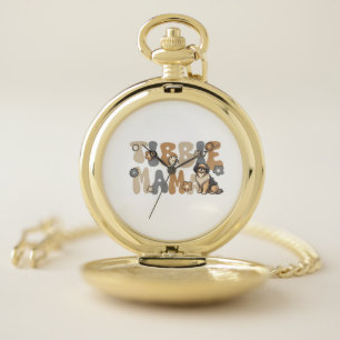 Tibetan Spaniel Groovy Tibbie Mama Pocket Watch
