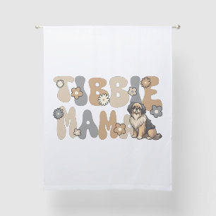Tibetan Spaniel Groovy Tibbie Mama Sheer Curtains