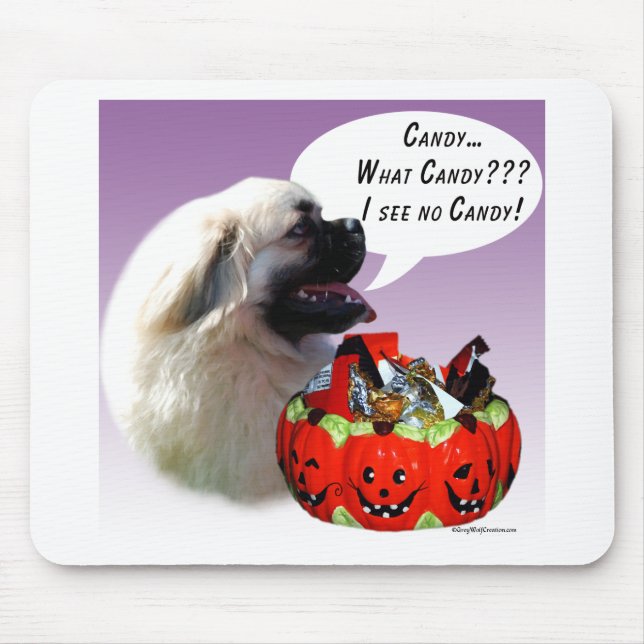Tibetan Spaniel Halloween Candy Mouse Pad (Front)