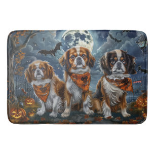Tibetan Spaniel Halloween Spooky Bath Mat