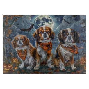 Tibetan Spaniel Halloween Spooky Cutting Board