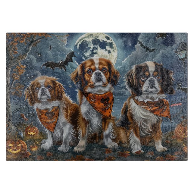 Tibetan Spaniel Halloween Spooky  Cutting Board (Front)