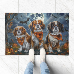 Tibetan Spaniel Halloween Spooky  Doormat