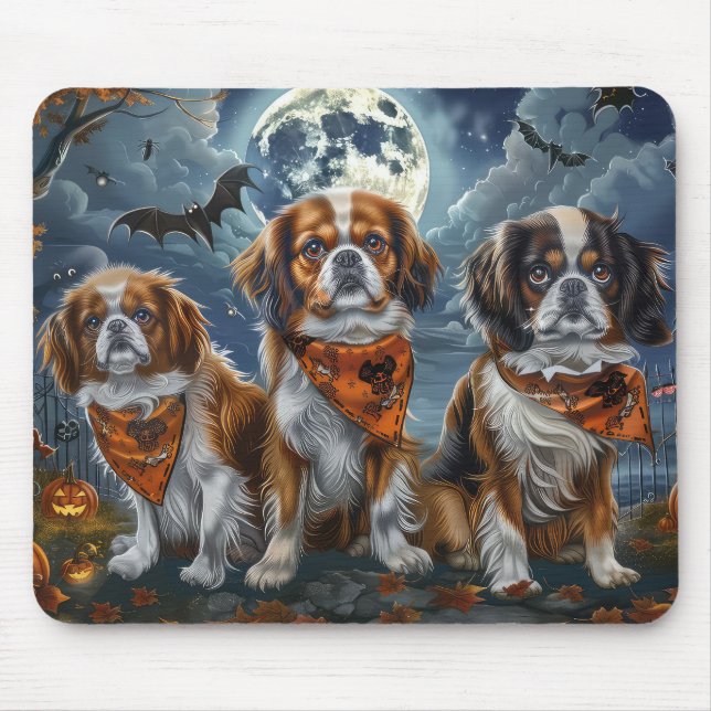 Tibetan Spaniel Halloween Spooky  Mouse Pad (Front)