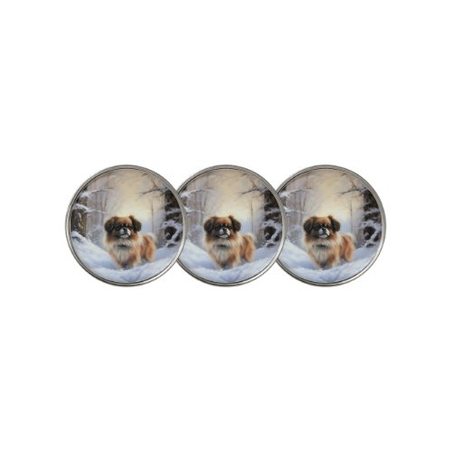 Tibetan Spaniel Let It Snow Christmas  Golf Ball Marker