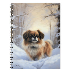 Tibetan Spaniel Let It Snow Christmas Notebook