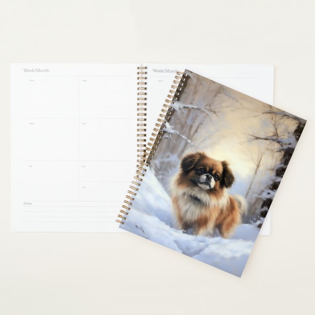 Tibetan Spaniel Let It Snow Christmas  Planner (Display)
