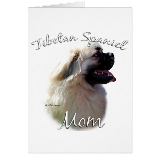 Tibetan Spaniel Mom 2 Cards (Front)