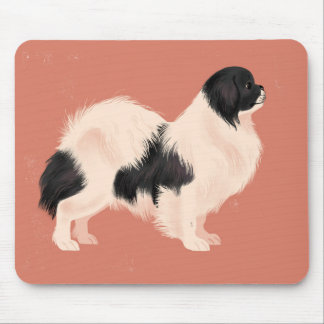 Tibetan Spaniel Mouse Pad (Black & White)
