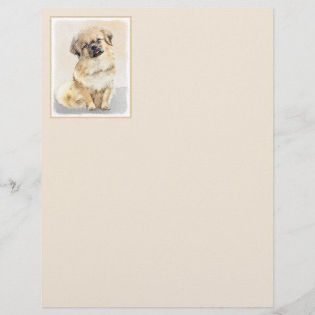 Tibetan Spaniel Painting - Cute Original Dog Art (Front)
