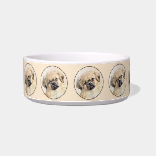 Tibetan Spaniel Painting _ Cute Original Dog Art Bowl