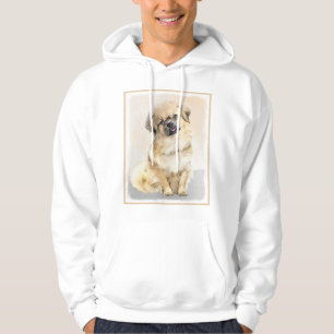 Tibetan Spaniel Painting - Cute Original Dog Art Hoodie