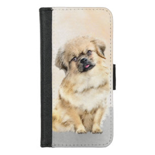 Tibetan Spaniel Painting - Cute Original Dog Art iPhone 8/7 Wallet Case
