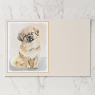Tibetan Spaniel Painting - Cute Original Dog Art Paper Pad