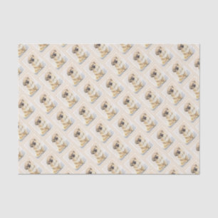Tibetan Spaniel Painting - Cute Original Dog Art Tissue Paper