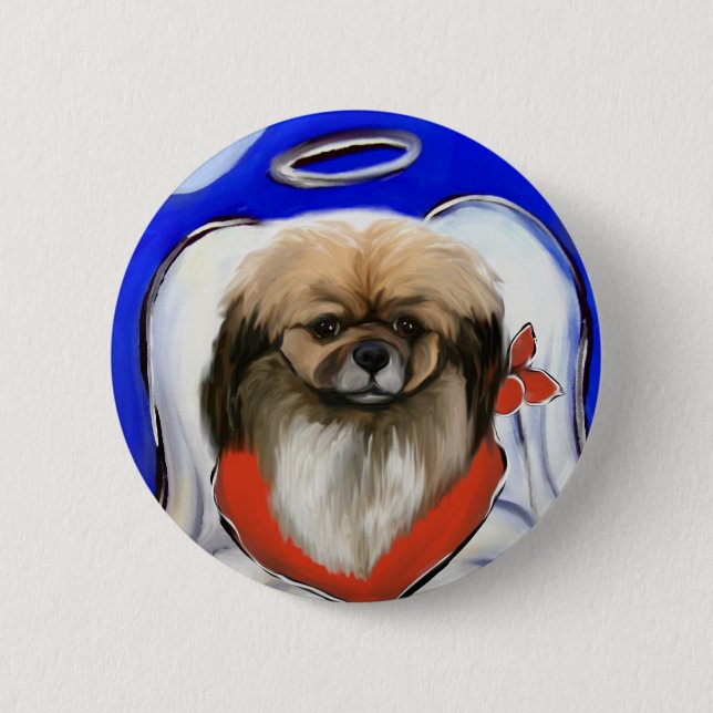 Tibetan Spaniel Pinback Button (Front)