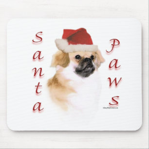 Tibetan Spaniel Santa Paws Mouse Pad