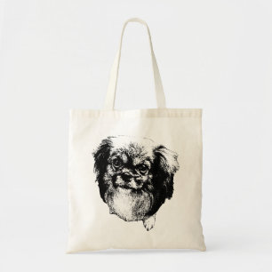 Tibetan Spaniel Tote – Ink Dog Portrait Art Bag