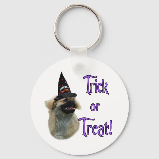 Tibetan Spaniel Trick Keychain (Front)
