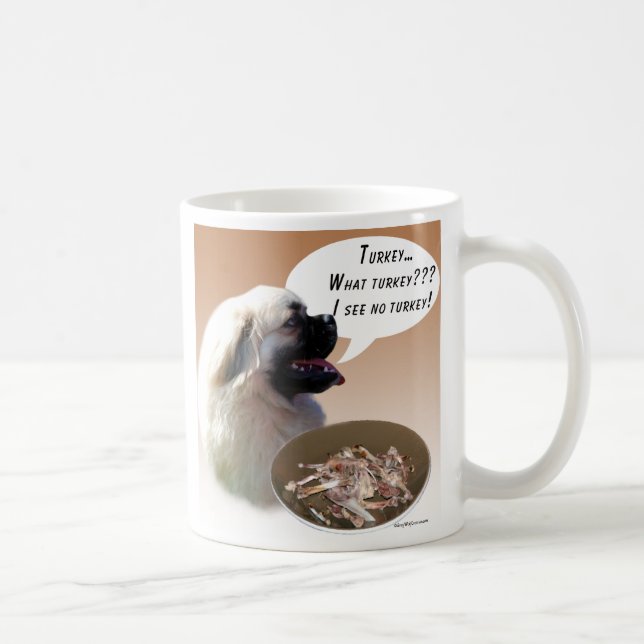 Tibetan Spaniel Turkey Coffee Mug (Right)