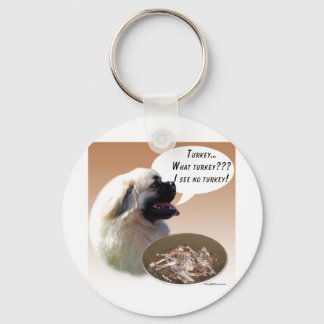 Tibetan Spaniel Turkey Keychain