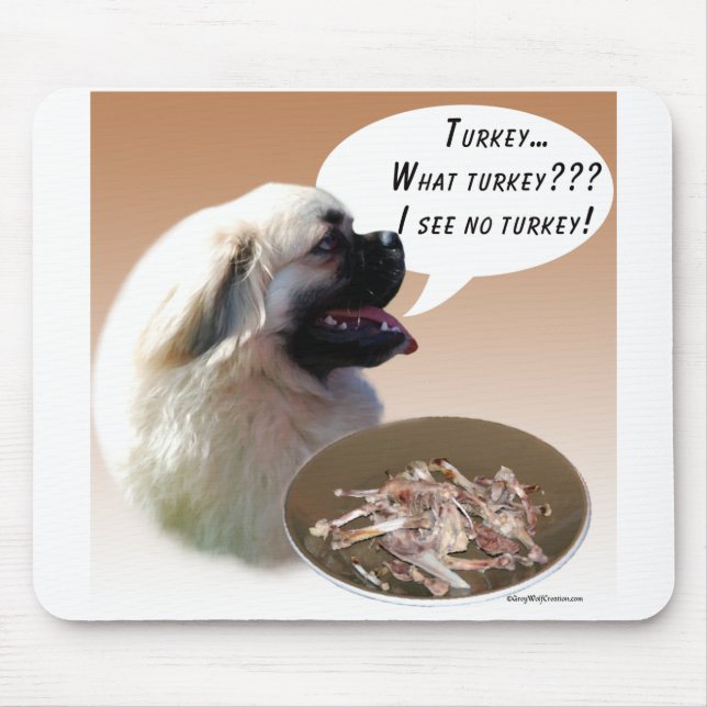 Tibetan Spaniel Turkey Mouse Pad (Front)