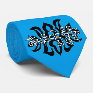 Tibetan Spiritual Gift for HIM/Om Ma Ni Pad Me Hum Tie