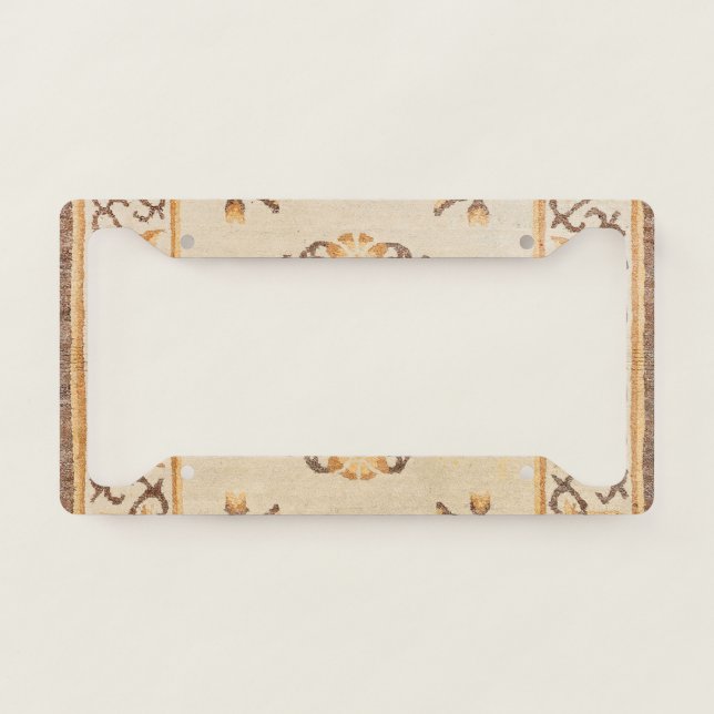 Tibetan Tan Yellow Brown  License Plate Frame (Front)