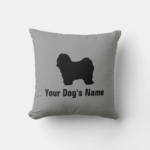Tibetan Terrier チベタン・テリア Throw Pillow