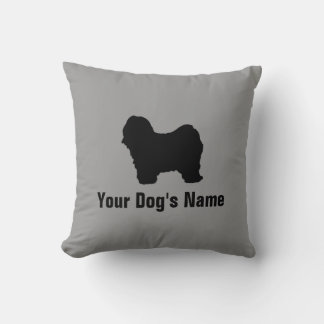 Tibetan Terrier チベタン・テリア Throw Pillow