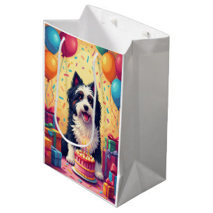 Tibetan Terrier Birthday Celebration Medium Gift Bag