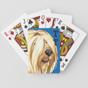 Tibetan Terrier Color Block Playing Cards