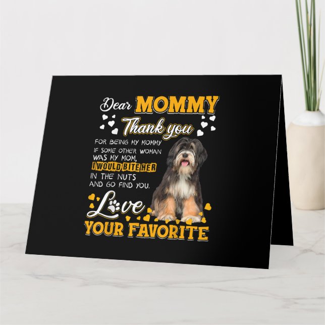 Tibetan Terrier Dear Mommy Thank You For Being My  Card (Front)