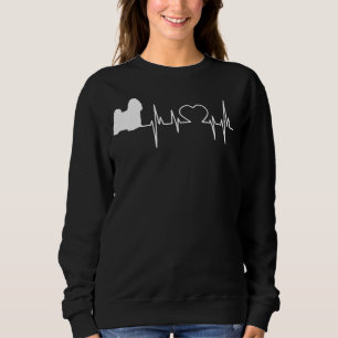 Tibetan Terrier Dog Heartbeat Sweatshirt