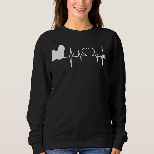 Tibetan Terrier Dog Heartbeat Sweatshirt (Front)