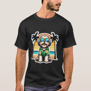 Tibetan Terrier Dog Owner Summer Vibes Vacation Ho T-Shirt