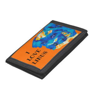 Tibetan Terrier Dog Pallet Knife Painting Tri-fold Wallet