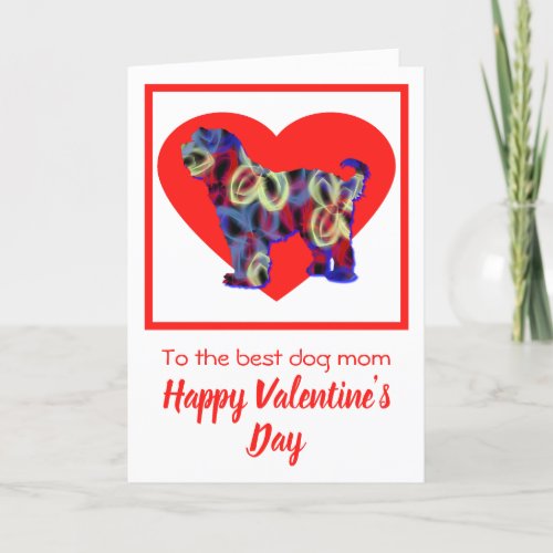 Tibetan Terrier Dog Red Valentines Day Greeting Thank You Card