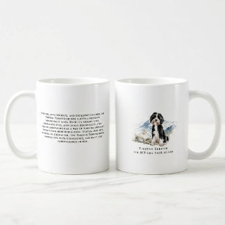 Tibetan Terrier Dog Watercolor Breed Quote Coffee Mug