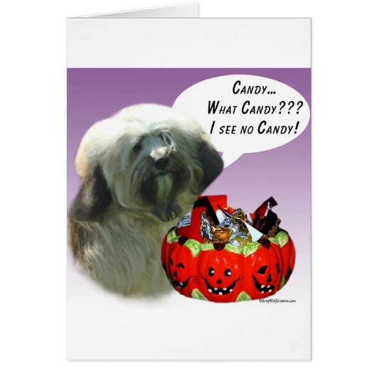 Tibetan Terrier Halloween Candy (Front)