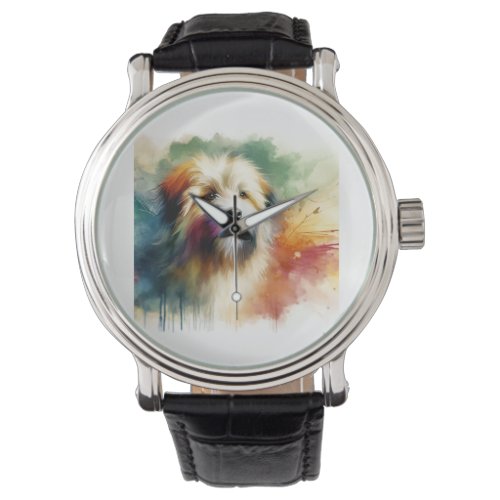 Tibetan Terrier in Colors AREF803 _ Watercolor Watch