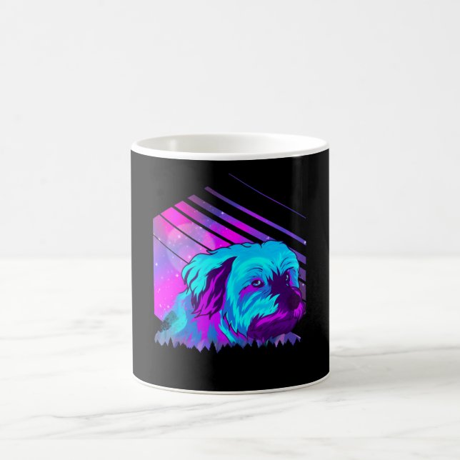 Tibetan Terrier in modern style Coffee Mug (Center)
