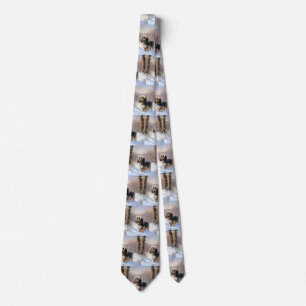 Tibetan Terrier Let It Snow Christmas Neck Tie