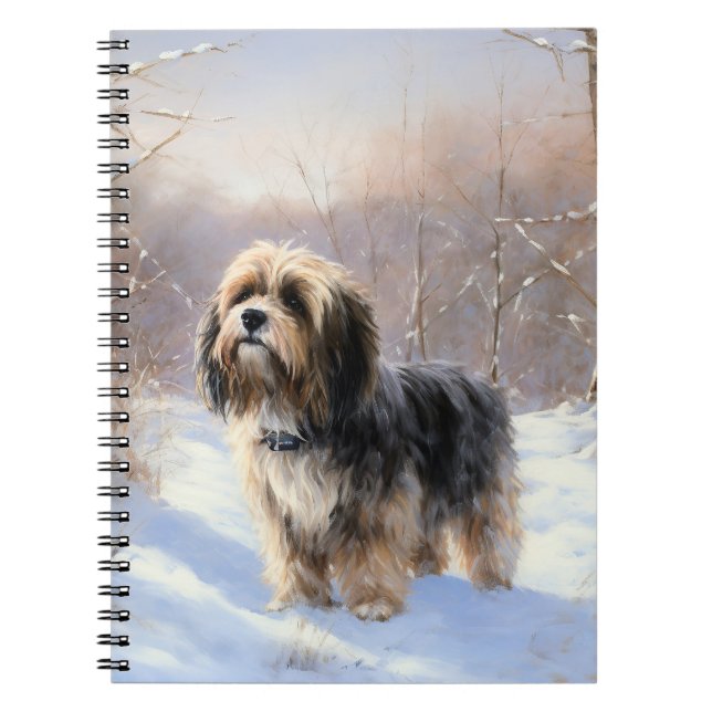 Tibetan Terrier Let It Snow Christmas  Notebook (Front)